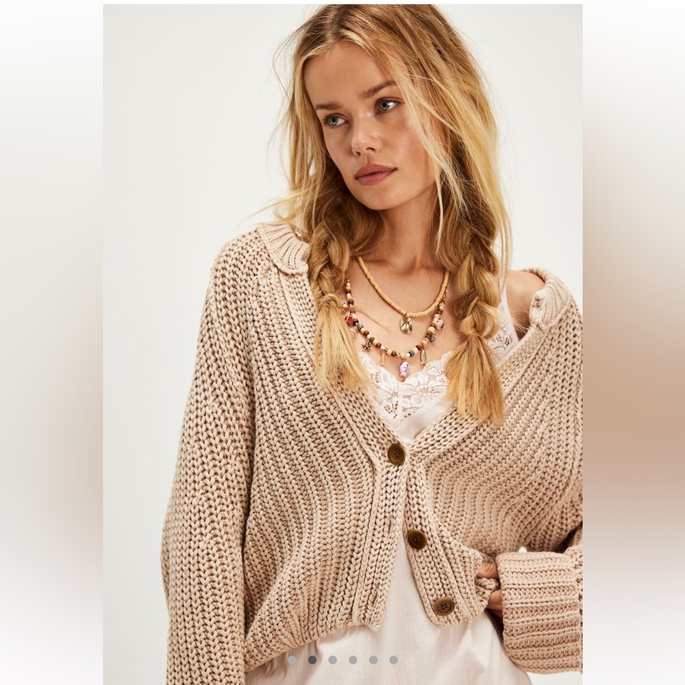 Free People Sweet Nothings Sweater in Sandcastle, Size M